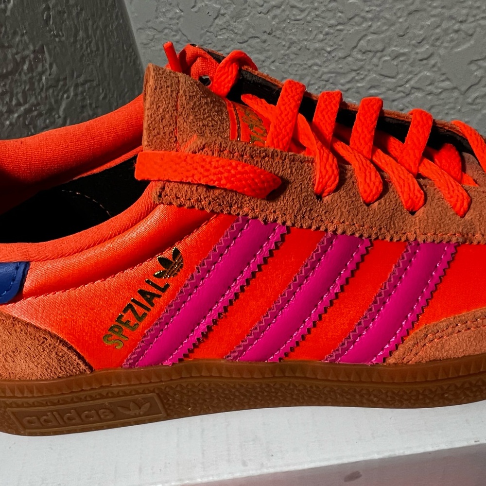 Adidas handball spezial women’s sneaker shoes Orange Pink size 5.5 JH5659 - Picture 11 of 12